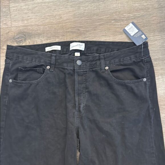 Women's Black Wide-Leg Jeans Mid RISE BLACK SIZE 17 R - Picture 2 of 6